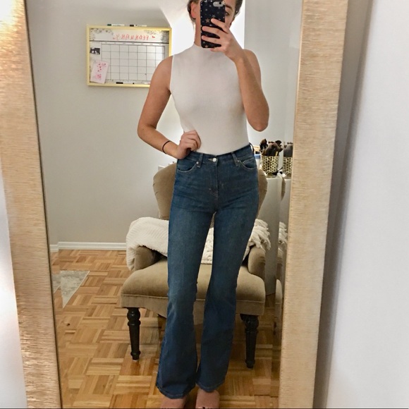 Zara Knit White Ribbed Sleeveless Tank 